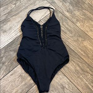 Black one piece swimsuit
